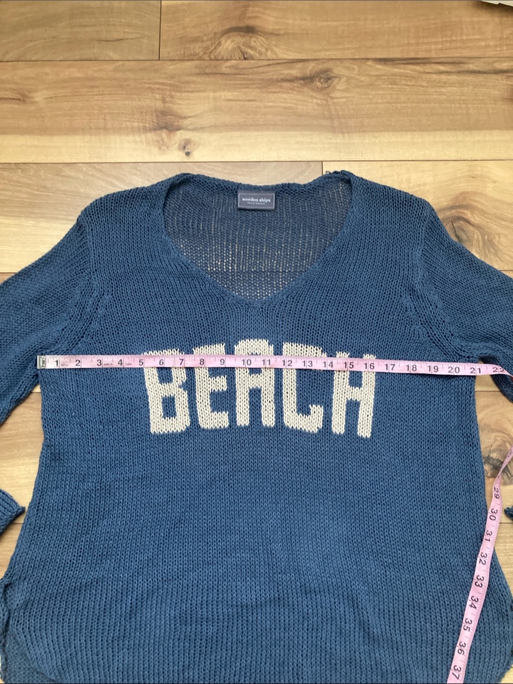 Wooden Ships Beach Graphic V-Neck Sweater - Picture 6 of 7